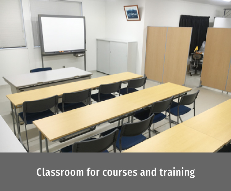 Classroom for courses and training.